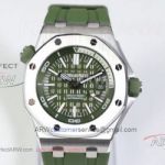 JF Audemars Piguet Royal Oak Offshore Diver 42mm Automatic 3120 Green Dial Watches - Funky Colors 